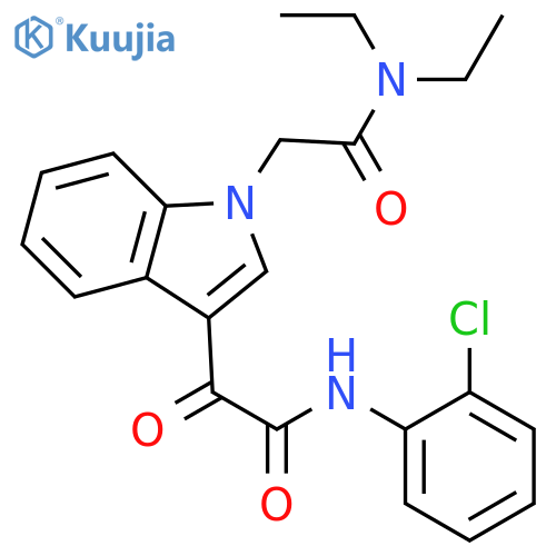 2-(3-{(2-chlorophenyl)carbamoylcarbonyl}-1H-indol-1-yl)-N,N-diethylacetamide structure