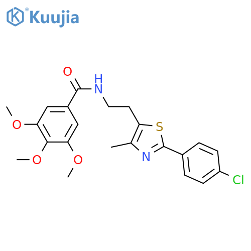N-{2-2-(4-chlorophenyl)-4-methyl-1,3-thiazol-5-ylethyl}-3,4,5-trimethoxybenzamide structure