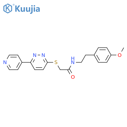 N-2-(4-methoxyphenyl)ethyl-2-{6-(pyridin-4-yl)pyridazin-3-ylsulfanyl}acetamide structure