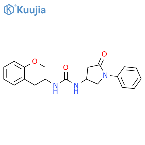 1-2-(2-methoxyphenyl)ethyl-3-(5-oxo-1-phenylpyrrolidin-3-yl)urea structure