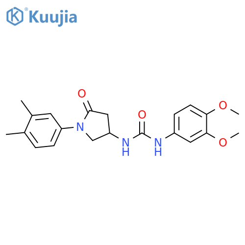 1-(3,4-dimethoxyphenyl)-3-1-(3,4-dimethylphenyl)-5-oxopyrrolidin-3-ylurea structure