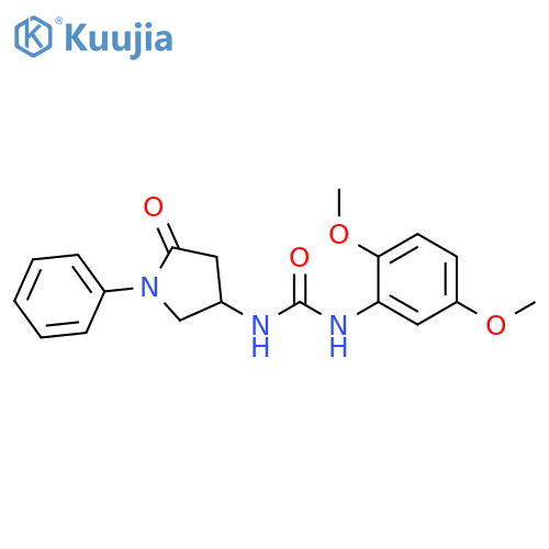 1-(2,5-dimethoxyphenyl)-3-(5-oxo-1-phenylpyrrolidin-3-yl)urea structure