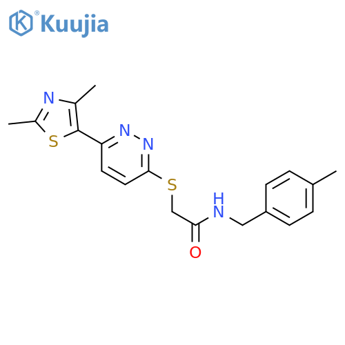 2-{6-(2,4-dimethyl-1,3-thiazol-5-yl)pyridazin-3-ylsulfanyl}-N-(4-methylphenyl)methylacetamide structure