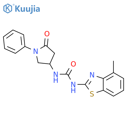 1-(4-methyl-1,3-benzothiazol-2-yl)-3-(5-oxo-1-phenylpyrrolidin-3-yl)urea structure