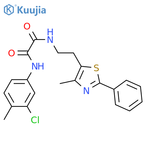 N'-(3-chloro-4-methylphenyl)-N-2-(4-methyl-2-phenyl-1,3-thiazol-5-yl)ethylethanediamide structure
