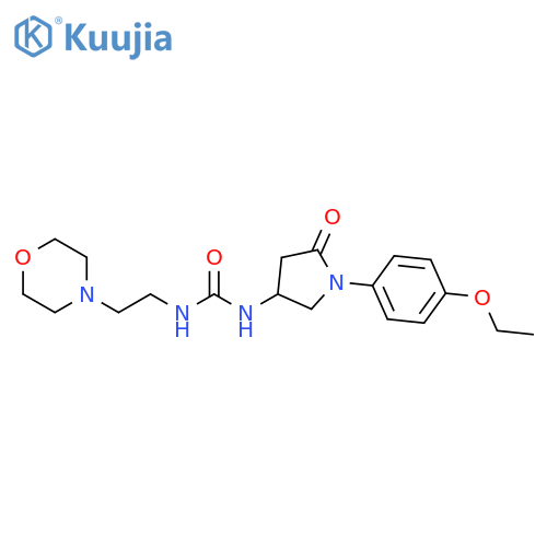 3-1-(4-ethoxyphenyl)-5-oxopyrrolidin-3-yl-1-2-(morpholin-4-yl)ethylurea structure