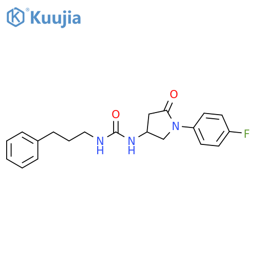 3-1-(4-fluorophenyl)-5-oxopyrrolidin-3-yl-1-(3-phenylpropyl)urea structure