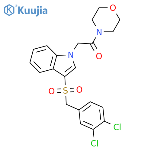 2-{3-(3,4-dichlorophenyl)methanesulfonyl-1H-indol-1-yl}-1-(morpholin-4-yl)ethan-1-one structure