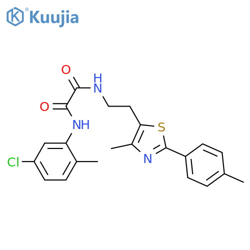 N'-(5-chloro-2-methylphenyl)-N-{2-4-methyl-2-(4-methylphenyl)-1,3-thiazol-5-ylethyl}ethanediamide structure