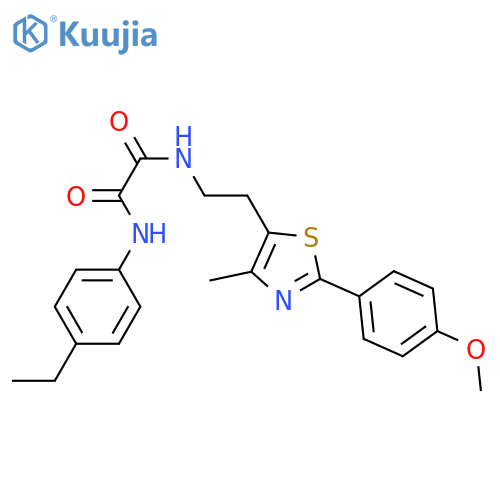 N'-(4-ethylphenyl)-N-{2-2-(4-methoxyphenyl)-4-methyl-1,3-thiazol-5-ylethyl}ethanediamide structure