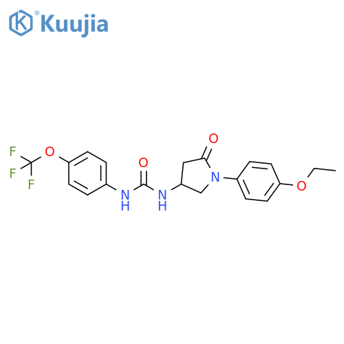 3-1-(4-ethoxyphenyl)-5-oxopyrrolidin-3-yl-1-4-(trifluoromethoxy)phenylurea structure