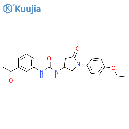 1-(3-acetylphenyl)-3-1-(4-ethoxyphenyl)-5-oxopyrrolidin-3-ylurea structure
