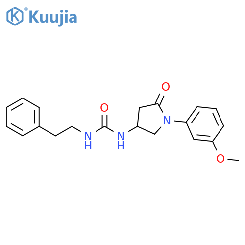 3-1-(3-methoxyphenyl)-5-oxopyrrolidin-3-yl-1-(2-phenylethyl)urea structure