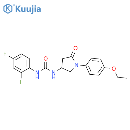 1-(2,4-difluorophenyl)-3-1-(4-ethoxyphenyl)-5-oxopyrrolidin-3-ylurea structure