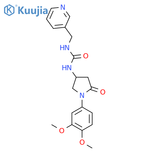 3-1-(3,4-dimethoxyphenyl)-5-oxopyrrolidin-3-yl-1-(pyridin-3-yl)methylurea structure