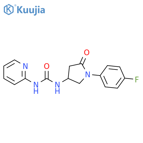 3-1-(4-fluorophenyl)-5-oxopyrrolidin-3-yl-1-(pyridin-2-yl)urea structure