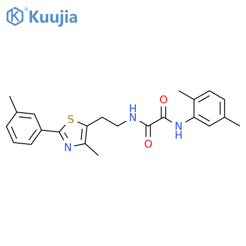 N'-(2,5-dimethylphenyl)-N-{2-4-methyl-2-(3-methylphenyl)-1,3-thiazol-5-ylethyl}ethanediamide structure
