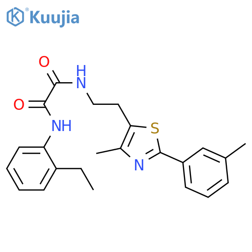 N'-(2-ethylphenyl)-N-{2-4-methyl-2-(3-methylphenyl)-1,3-thiazol-5-ylethyl}ethanediamide structure