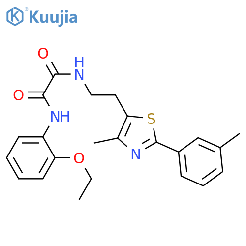 N'-(2-ethoxyphenyl)-N-{2-4-methyl-2-(3-methylphenyl)-1,3-thiazol-5-ylethyl}ethanediamide structure