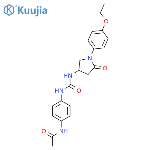 N-4-({1-(4-ethoxyphenyl)-5-oxopyrrolidin-3-ylcarbamoyl}amino)phenylacetamide structure