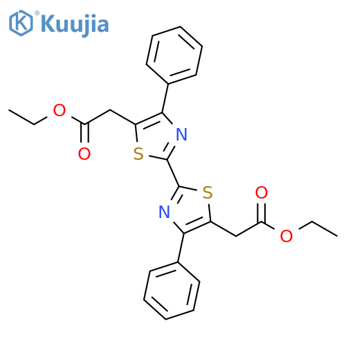 [2,2'-Bithiazole]-5,5'-diacetic acid, 4,4'-diphenyl-, diethyl ester structure