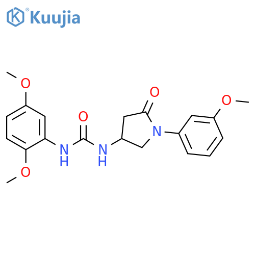 1-(2,5-dimethoxyphenyl)-3-1-(3-methoxyphenyl)-5-oxopyrrolidin-3-ylurea structure