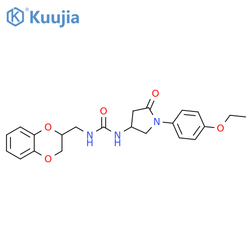 1-(2,3-dihydro-1,4-benzodioxin-2-yl)methyl-3-1-(4-ethoxyphenyl)-5-oxopyrrolidin-3-ylurea structure