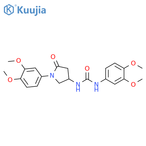 1-(3,4-dimethoxyphenyl)-3-1-(3,4-dimethoxyphenyl)-5-oxopyrrolidin-3-ylurea structure