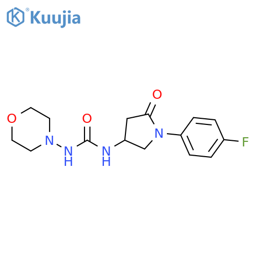 3-1-(4-fluorophenyl)-5-oxopyrrolidin-3-yl-1-(morpholin-4-yl)urea structure