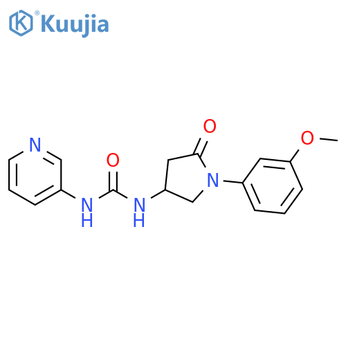 3-1-(3-methoxyphenyl)-5-oxopyrrolidin-3-yl-1-(pyridin-3-yl)urea structure