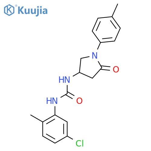 1-(5-chloro-2-methylphenyl)-3-1-(4-methylphenyl)-5-oxopyrrolidin-3-ylurea structure