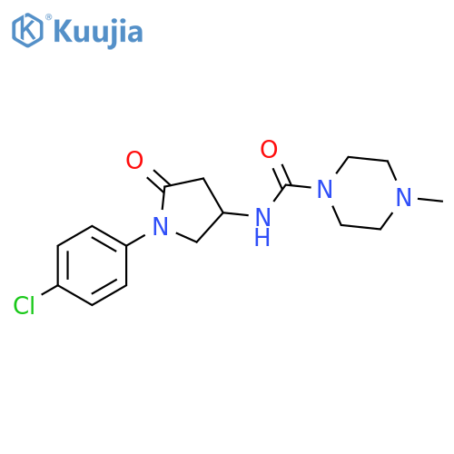 N-1-(4-chlorophenyl)-5-oxopyrrolidin-3-yl-4-methylpiperazine-1-carboxamide structure