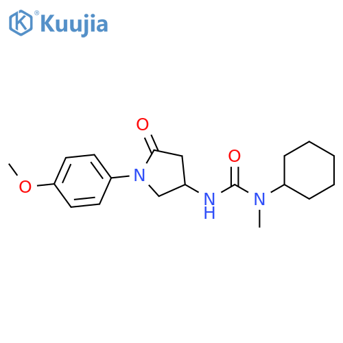 1-cyclohexyl-3-1-(4-methoxyphenyl)-5-oxopyrrolidin-3-yl-1-methylurea structure