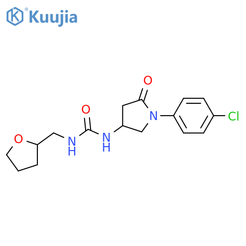 3-1-(4-chlorophenyl)-5-oxopyrrolidin-3-yl-1-(oxolan-2-yl)methylurea structure