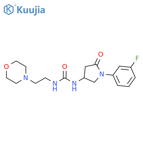 3-1-(3-fluorophenyl)-5-oxopyrrolidin-3-yl-1-2-(morpholin-4-yl)ethylurea structure