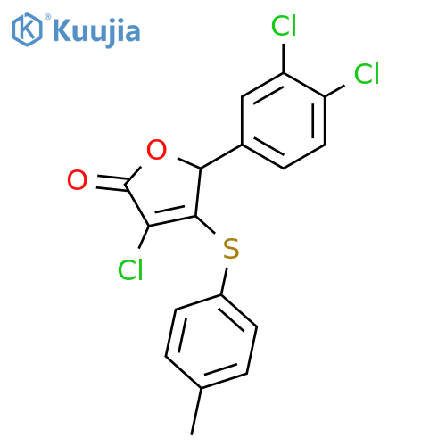2(5H)-Furanone, 3-chloro-5-(3,4-dichlorophenyl)-4-[(4-methylphenyl)thio]- structure
