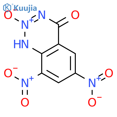 1,2,3-Benzotriazin-4(1H)-one, 6,8-dinitro-, 2-oxide structure