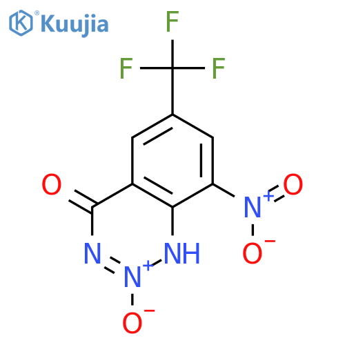 1,2,3-Benzotriazin-4(1H)-one, 8-nitro-6-(trifluoromethyl)-, 2-oxide structure