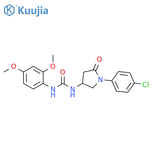 3-1-(4-chlorophenyl)-5-oxopyrrolidin-3-yl-1-(2,4-dimethoxyphenyl)urea structure