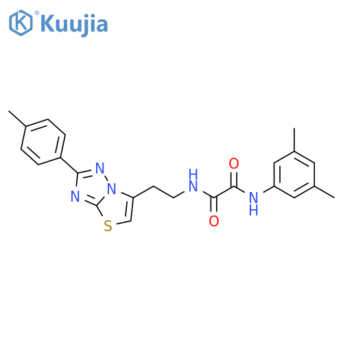 N'-(3,5-dimethylphenyl)-N-{2-2-(4-methylphenyl)-1,2,4triazolo3,2-b1,3thiazol-6-ylethyl}ethanediamide structure