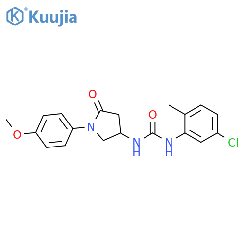 1-(5-chloro-2-methylphenyl)-3-1-(4-methoxyphenyl)-5-oxopyrrolidin-3-ylurea structure