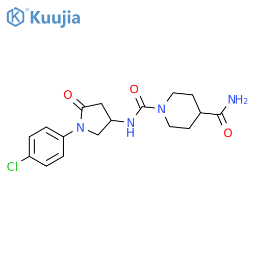 1,4-Piperidinedicarboxamide, N1-[1-(4-chlorophenyl)-5-oxo-3-pyrrolidinyl]- structure