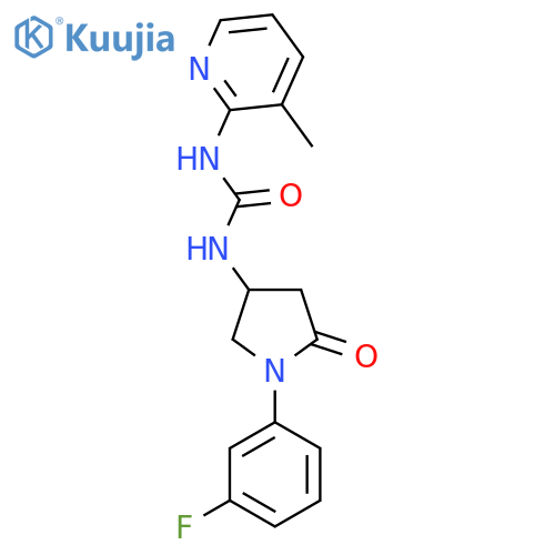 3-1-(3-fluorophenyl)-5-oxopyrrolidin-3-yl-1-(3-methylpyridin-2-yl)urea structure