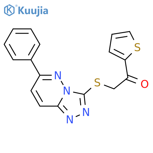2-({6-phenyl-1,2,4triazolo4,3-bpyridazin-3-yl}sulfanyl)-1-(thiophen-2-yl)ethan-1-one structure