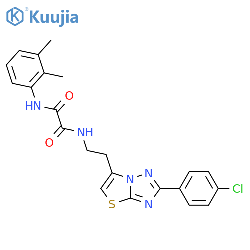 N-{2-2-(4-chlorophenyl)-1,2,4triazolo3,2-b1,3thiazol-6-ylethyl}-N'-(2,3-dimethylphenyl)ethanediamide structure