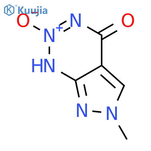 4H-Pyrazolo[3,4-d]-1,2,3-triazin-4-one, 1,6-dihydro-6-methyl-, 2-oxide structure
