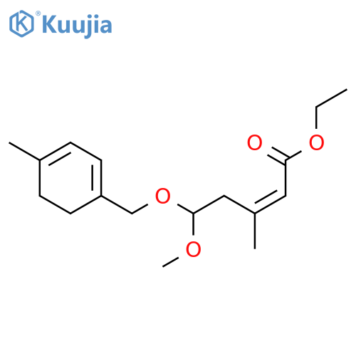 2-Pentenoic acid, 5-methoxy-3-methyl-5-[(4-methyl-1,3-cyclohexadien-1-yl)methoxy]-, ethyl ester, (Z)- (9CI) structure