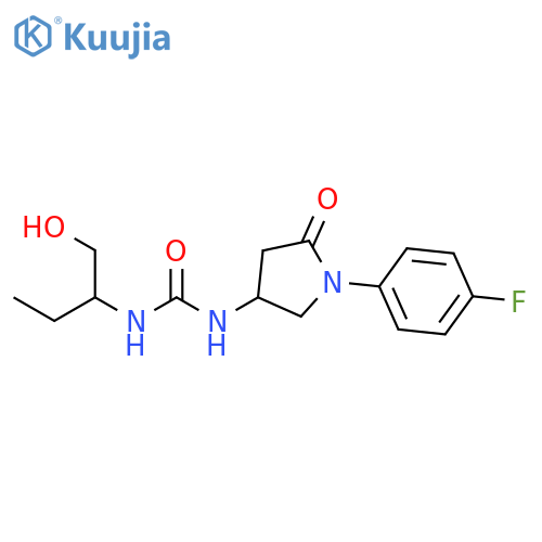 1-1-(4-fluorophenyl)-5-oxopyrrolidin-3-yl-3-(1-hydroxybutan-2-yl)urea structure