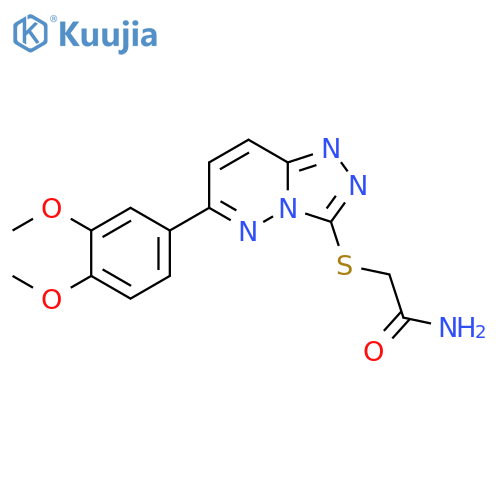 2-{6-(3,4-dimethoxyphenyl)-1,2,4triazolo4,3-bpyridazin-3-ylsulfanyl}acetamide structure
