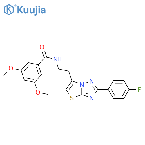 N-{2-2-(4-fluorophenyl)-1,2,4triazolo3,2-b1,3thiazol-6-ylethyl}-3,5-dimethoxybenzamide structure